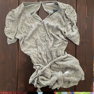 Abercrombie Puff Sleeve Polka Dot Romper